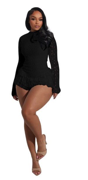 Lace and Ruffles (Black)