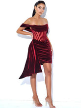 Load image into Gallery viewer, Burgundy Corset Dress
